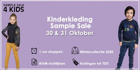 Wintercollectie 2020 Kinderkleding Sample Sale | 30 & 31 oktober - 1