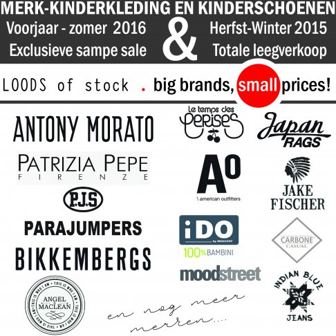 Spring-Summer 2016 sample sale exclusieve kids merken in Utrecht - 1