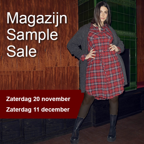 Grote maten dameskleding magazijn sample sale