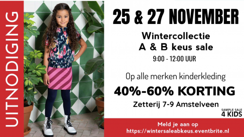 Kinderkleding Wintercollectie A & B keus sale | 25 & 27 november - 1