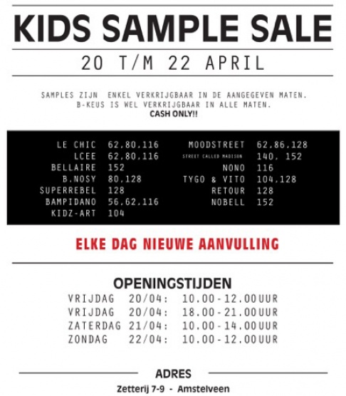 Sample Sale 4 Kids | Amstelveen - 1