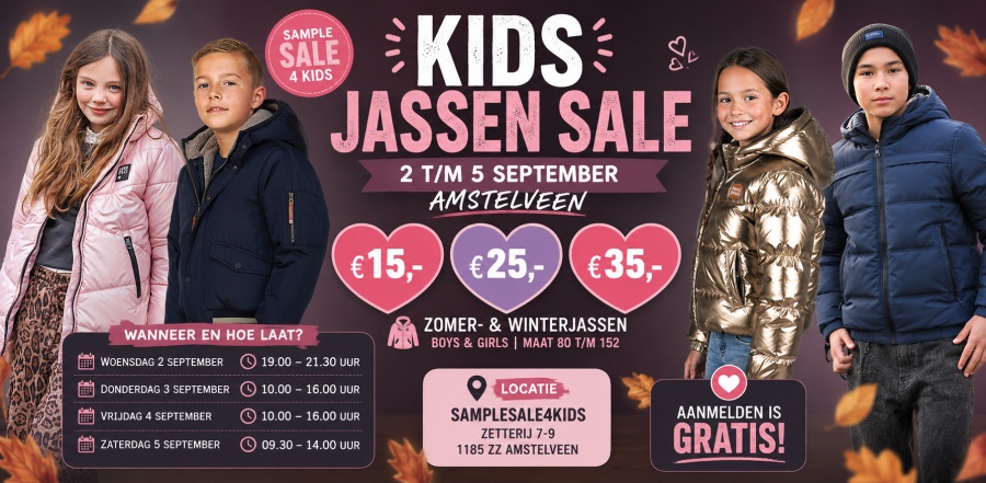 Kids jassen Sale in Amstelveen | 2 t/m 5 september