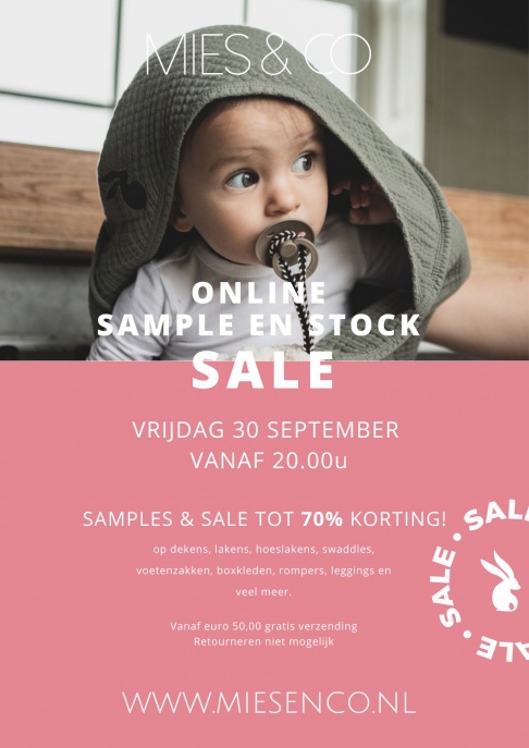 30 september / Unieke online sample & stock sale Mies & Co baby lifestyle