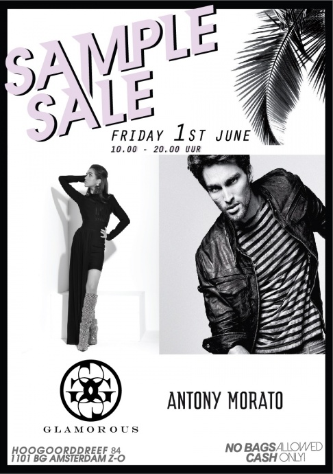 SAMPLE SALE   ANTONY MORATO   -   GLAMOROUS-INTERNATIONAL - 1