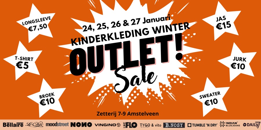 Grote nieuwjaars-OUTLET Kinderkleding Sale | 24 t/m 27 januari - 1