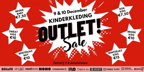 Outlet Kinderkleding wintercollectie Sale | 9 & 10 december - 1