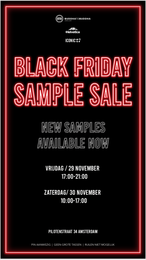 Black friday sample sale - 1