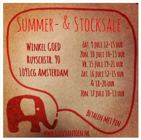 Summer- & Stocksale GOEDvanToen (kinderkleding)