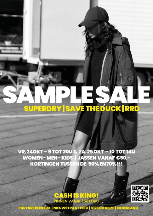 Sample sale Superdry, Save The Duck, RRD