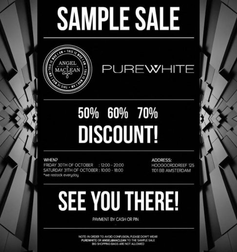 Sample sale Angel&Maclean / Purewhite - 1