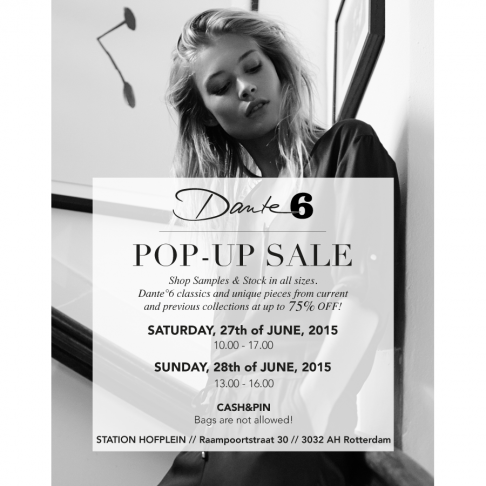 Dante°6 Pop-Up Sample Sale