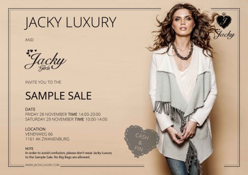 Jacky Luxury Mega Sample Sale Winter 2014
