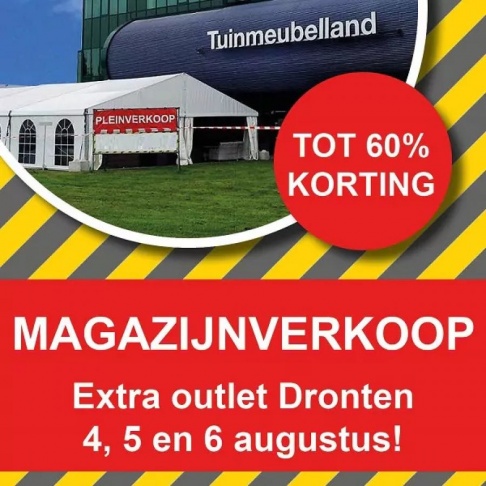 Magazijnsale Tuinmeubelland Dronten