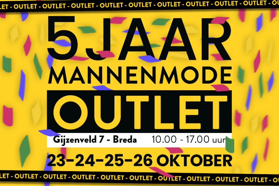 5 jaar mannenmode outlet Breda