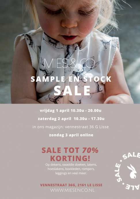 1, 2 & 3 april 2022 // Mies & Co baby lifestyle - Unieke Sample & Stock Sale 