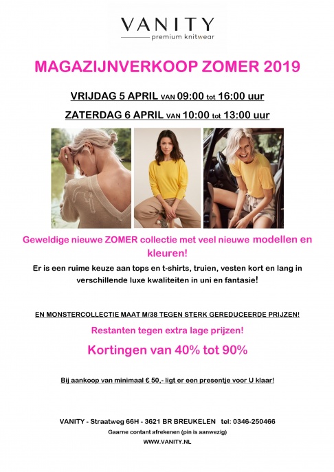 VANITY magazijnverkoop zomer 2019 - 1