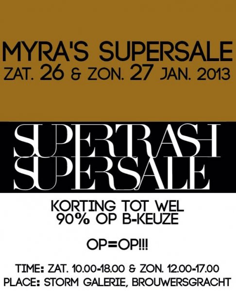myra's SUPERTRASH supersale