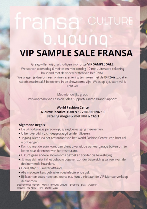 Sample Sale FRANSA, B.YOUNG & CULTURE - 1