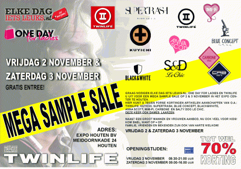 Sample Sale - Diverse merken 2 & 3 november - 1