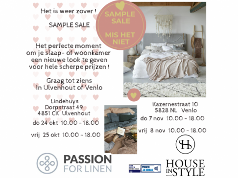Sample Sale House in Style & Passion for Linen | Alles om je slaap of woonkamer te stylen - 1