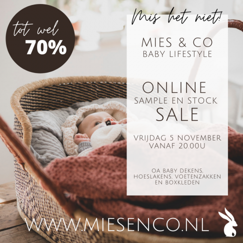 Mies & Co baby lifestyle  5 november 2021 online sample & stocksale 