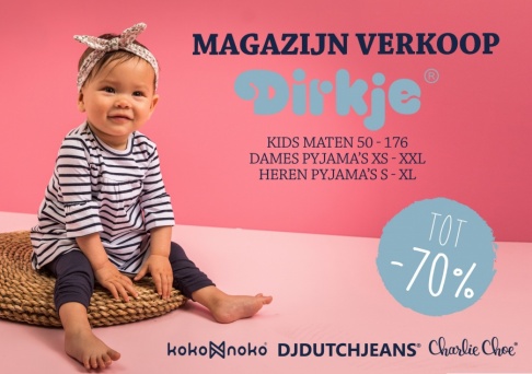 Magazijnverkoop baby en kinderkleding Dirkje, DJ Dutchjeans en Koko Noko -70% - 1