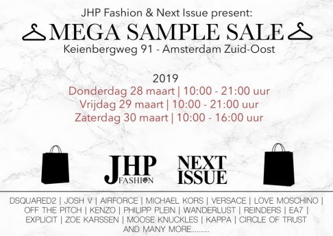Sample Sale JHP Fashion en Next Issue Amstelveen