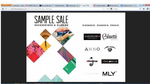 Sample sale accessoires en kleding (Antwerpen) - 1