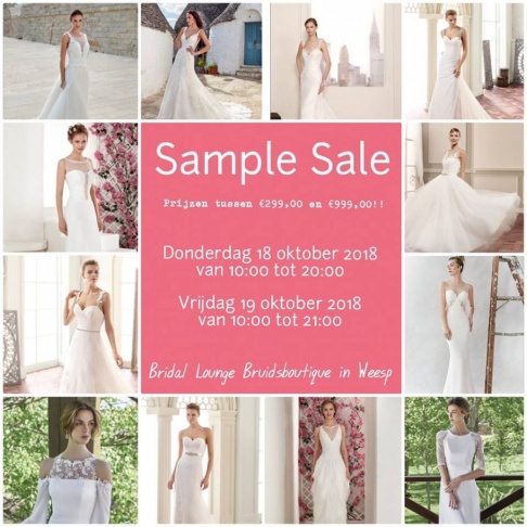 Sample sale Bridal Lounge Bruidsboutique