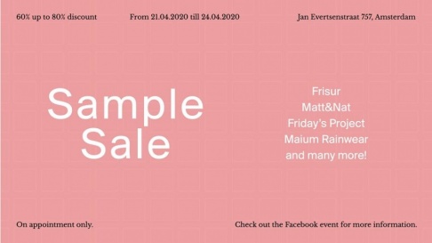 Sample sale Studio Hotstuff Fashion Agency