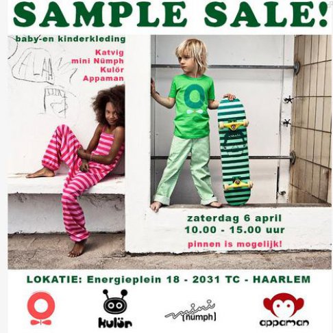 Sample Sale baby- en kinderkleding van:  Katvig, mini Numph, Kulor, Appaman