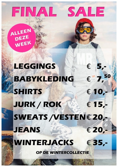 Final sale kindermerkkleding