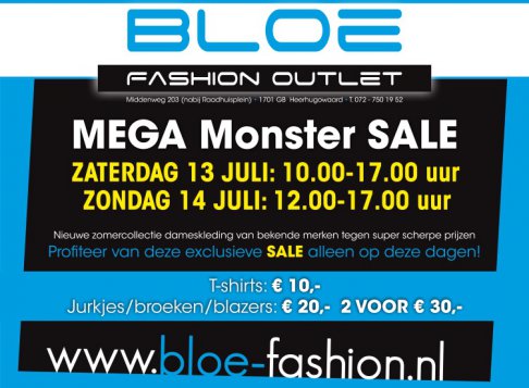 Bloe Fashion Outlet Mega Monstersale