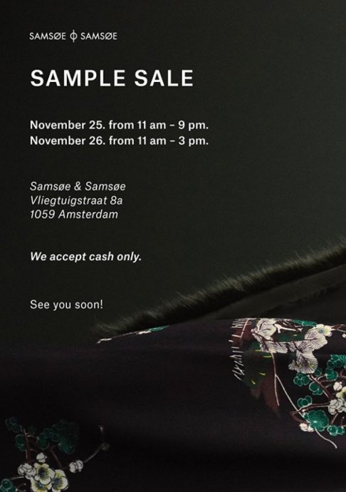 Samsøe & Samsøe Sample Sale in Amsterdam - 1