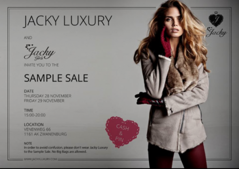 Sample Sale JACKY LUXURY & JACKY GIRLS - 1