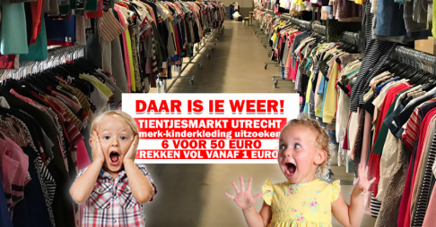 Tientjesmarkt en Euromarkt merk-kinderkleding stunt - Utrecht