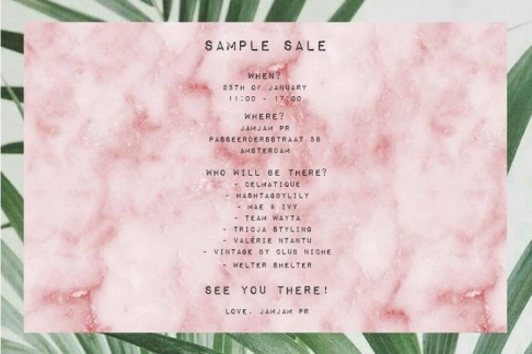 JamJam & Friends Sample Sale