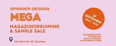 Spinder Design magazijnopruiming en sample sale