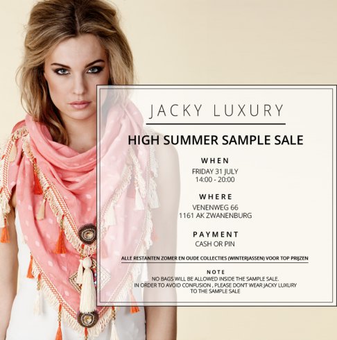 Jacky Luxury High Summer Sample Sale