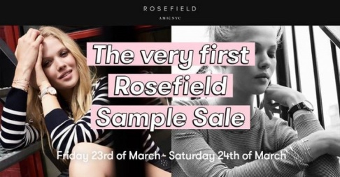 The Rosefield Sample Sale 2018