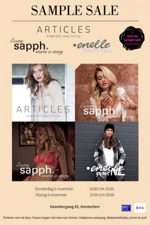 Sample sale Articles, Sapph en Enelle