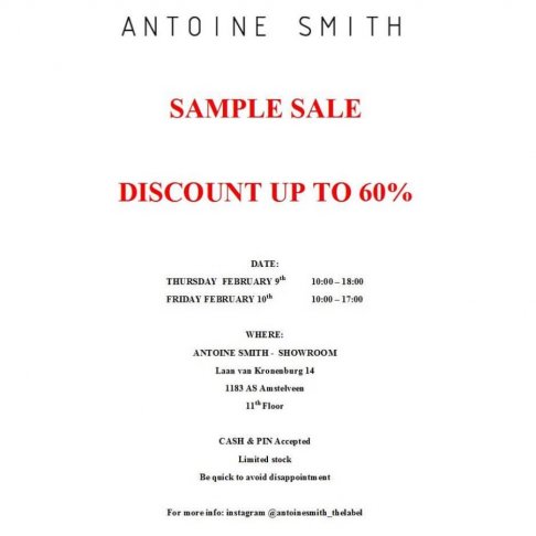 Sample Sale Antoine Smith - 1