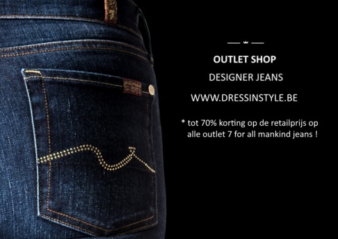 Online stockverkoop outlet 7 for all mankind jeans op www.dressinstyle.be