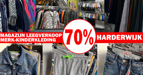 Magazijn leegverkoop kinderkleding Harderwijk