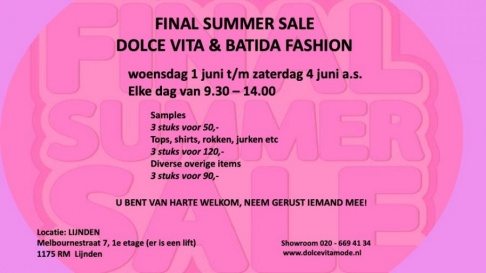 Final summer sale Dolce Vita Mode & Batida Fashion