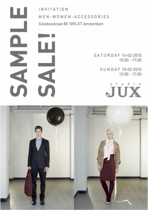 Studio JUX Sample Sale Amsterdam