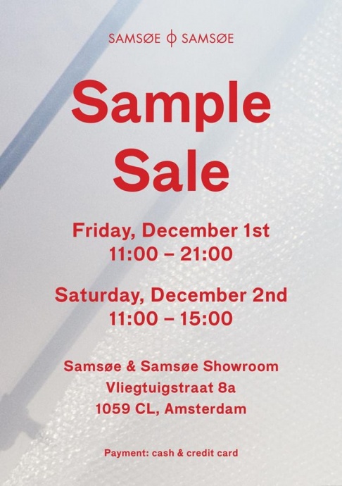 Samsøe & Samsøe Sample Sale in Amsterdam - 1