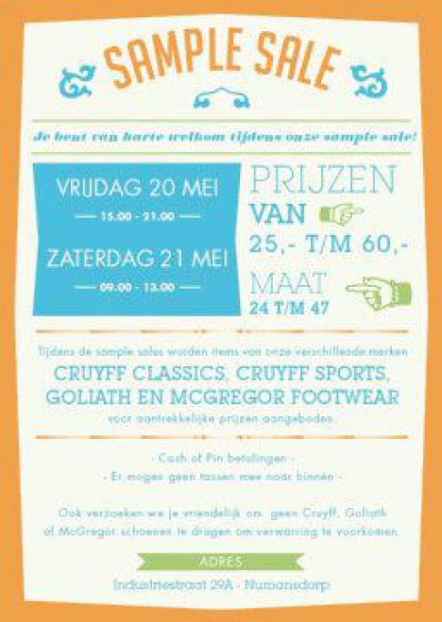 Sample Sale Cruyff, Goliath en Mc Gregor - 1