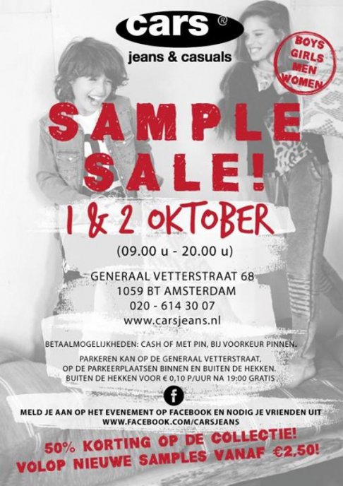 Cars Jeans & Casuals Sample Sale - 1