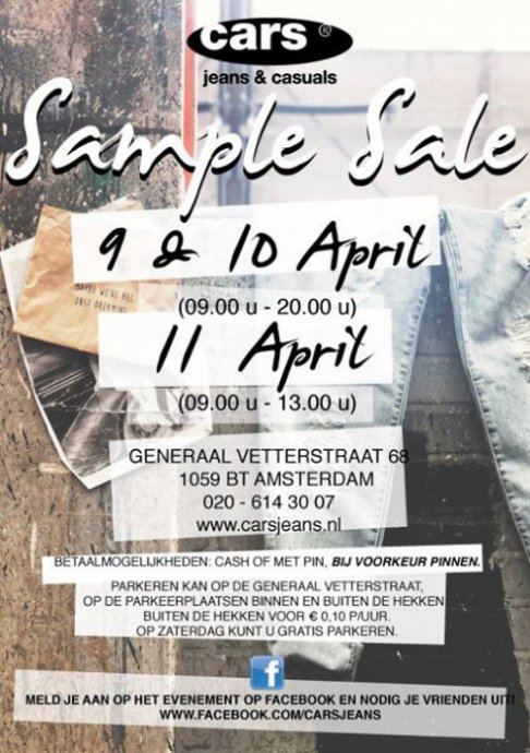 Cars Jeans & Casuals sample sale - 1